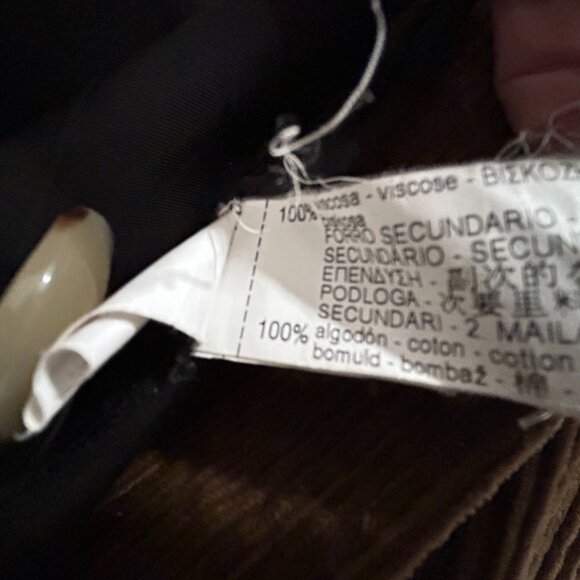 ZARA WOMAN long brown double-breasted corduroy coat (L) - Picture 8 of 9